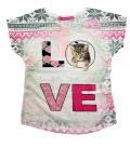 Футболка для девочки "Love Cat"